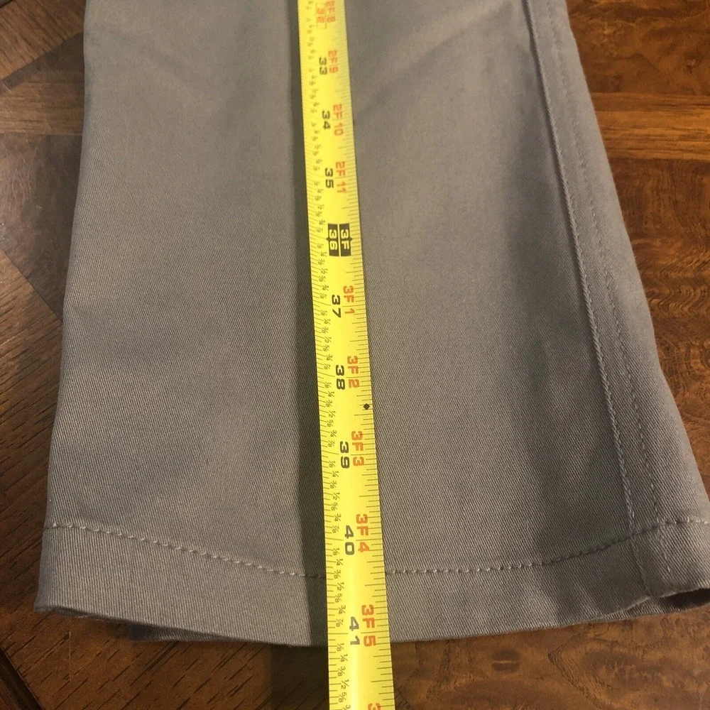 Wicked Stitch Men's 38 4 Way Flex Cargo Work‎ Active Pants Grey Flat Front NEW